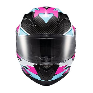 Capacete Texx Strike Ride Azu Ros Branc Pret Bril 60