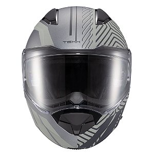 Capacete Texx Escam Kratos Cyber Cinz Fosc 60