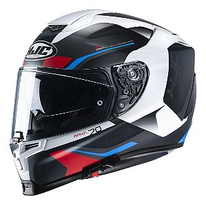 Capacete Hjc Rpha 70 Kosis Preto Branco Azul E Vermelho 55