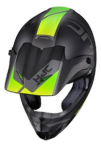 Capacete Hjc Off Csmxii Creed Cinza E Verde 58