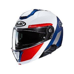 Capacete Hjc I91 Bina Branc Verm Azu 56