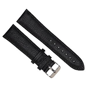 Pulseira de Couro Preto Social Macia