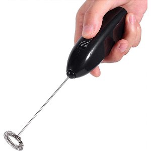 Batedor de ovos elétrico portátil, mini batedor de leite alimentado por bateria