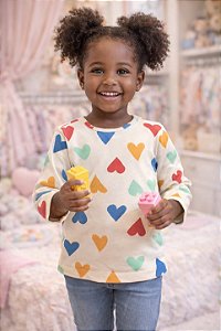 💖 Camiseta Cotton Corações 💖