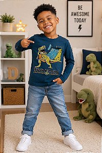 CAMISETA SKATE DINO