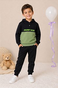 Conjunto Moletom Infantil Botão
