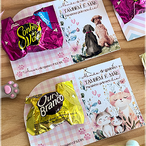 Bombom com card Mamães PET