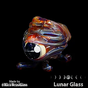 Silver Orange Striking Borealis - Lunar Glass - COE33