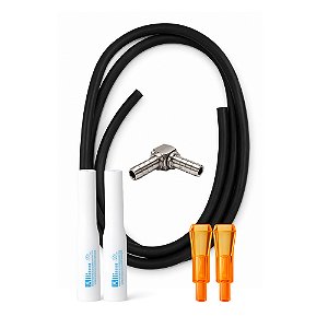 Kit #02 Mangueira de Sopro + Swivel 1/4 + Bocal de Acrílico + Conector de Silicone