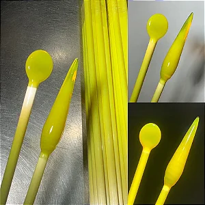 Exp. Dense Yellow Opal Rod - Greasy Glass - COE33
