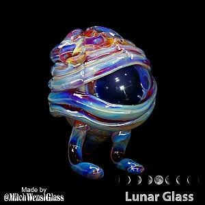 MEIO BASTÃO - Silver Transparent Purple - Lunar Glass - COE33