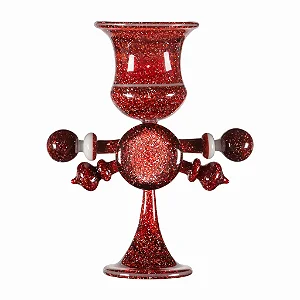 MEIO BASTÃO - Red Blizzard - Trautman Glass Art - COE33