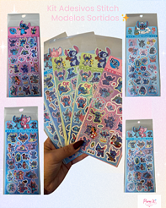 Kit Adesivos Stitch Fofo Brilhante Modelos Sortidos