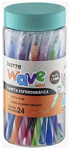 Caneta Mini Wave Bazze Colorida 1.0mm Unidade Papelaria Fofa