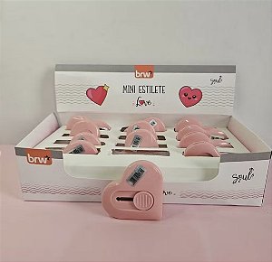 Mini Estilete Coração BRW Soul Rosa