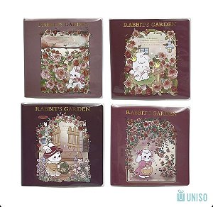 Bloco de Desenho Rabbit’s Garden com Capa Protetora | Bloco de Anotações Fofo