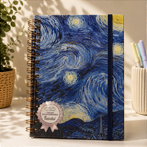 Caderno Wire-O Van Gogh - Folhas Reposicionável A5 - Buendia