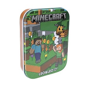 Mini Latinha Minecraft Infantil com Livro de Atividades, Giz e Adesivos