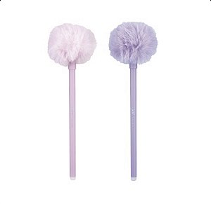 Caneta Esferográfica Gel Apagável Fluffy Pompom 0.7mm BRW