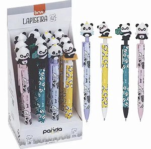 Lapiseira Plástica Divertida Panda Colors 0.7mm BRW