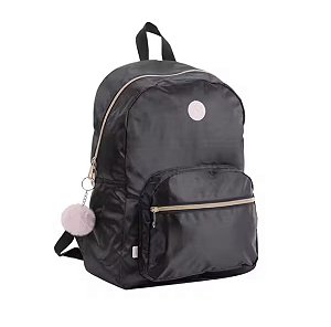 Mochila Escolar BRW Preto Lisa Com Compartimento para Notebook 21L