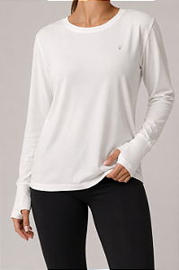 Blusa Manga Longa de Punho com Dedeira