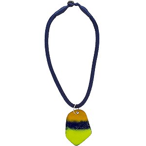 Colar Com Pingente À Base De Cobre Esmaltado