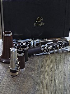 Clarinete de madeira Schieffer (Rosewood) - SEMINOVO #SCHCL-002-160126