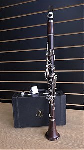 Clarinete Si bemol de madeira (Rosewood) Schieffer - SEMINOVO #SCHCL-002-011225