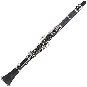 Clarinete Soprano Schieffer em Si bemol (Bb) em Ebonite (Fosco) com case e 17 chaves niqueladas - SCHCL-001b