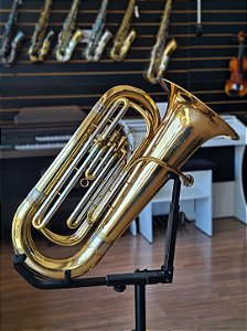 Tuba Dolphin 3/4 c/ 3 pistos - banho laqueado (NO ESTADO) #tuba-dolphin-281125