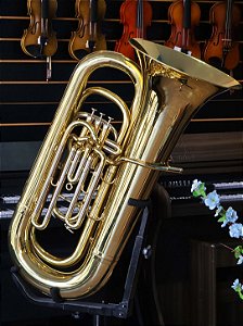 Tuba 4/4 Besson c/ 3 pistos em Si bemol (SEMINOVA) #552916
