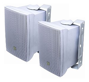 Caixa de Som Acústica JBL C321B Passiva 60W Rms Branca Par