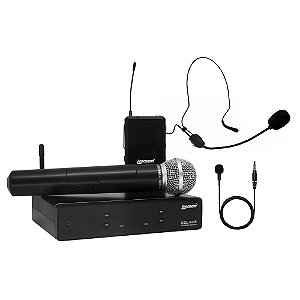 Kit Microfone Lexsen XSL503 UHF 2 Canais