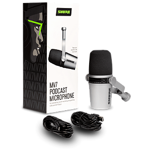 Microfone MV7-S Shure Xlr e USB Profissional - Podcast