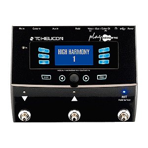 Pedal TC Helicon Play Acoustic Processador de Efeitos de Voz e Violão