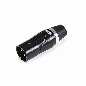 Plug XLR Macho Linha 3 Polos SAS3 PRO Preto - Santo Angelo