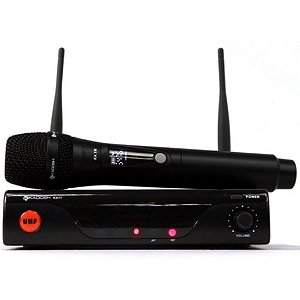 Sistema de Microfone Kadosh K411M Sem Fio Recarregável Dinâmico Cardioide