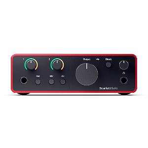 Interface De Áudio Focusrite Scarlett Solo 4TH GEN Trazendo Som de Estúdio