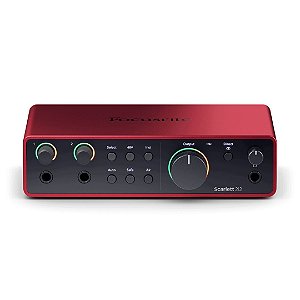 Interface De Áudio Focusrite Scarlett 2I2 4TH GEN de 2 Entradas e 2 Saídas