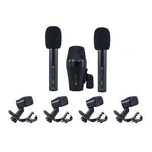 Kit KMD207 Com 7 Unidades de Microfones Kadosh Para Bateria