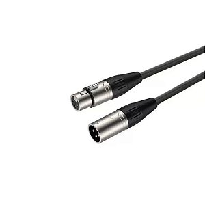 Cabo de Microfone Roxtone SMXX200L5 C/ 1 XLR F + 1 XLR M 5 Metros