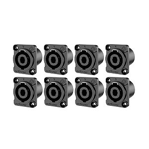 Kit Conector Roxtone Speakon RS4MD-T - 8 Unidades
