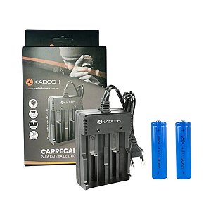 Kit 2 Baterias de Lítio e 1 Carregador para Bateria Kadosh