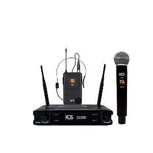 Microfone Kadosh K392C Sem Fio de Mão com Headset UHF