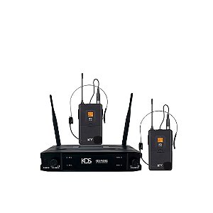 Microfone Kadosh sem Fio K392H Duplo Headset UHF