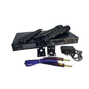 Sistema de Microfone Kadosh Sem Fio K1202M Preto - OUTLET
