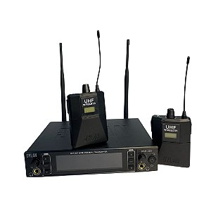 Sistema de Monitor Pessoal Dylan Sem Fio UHF 2 Bodypack - DSM300