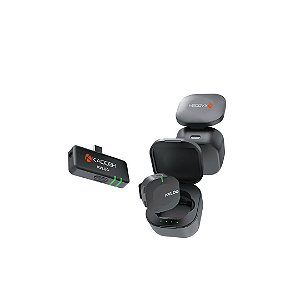 Microfone de Lapela sem Fio Kadosh Duplo KVLOG2 BK Preto