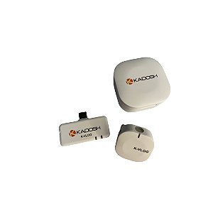 Microfone de Lapela sem Fio Kadosh KVLOG1 WH Branco